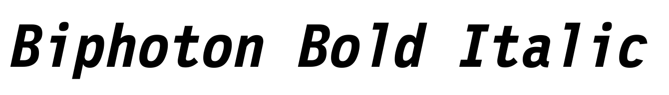 Biphoton Bold Italic